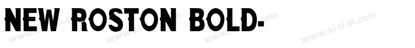 NEW ROSTON BOLD字体转换